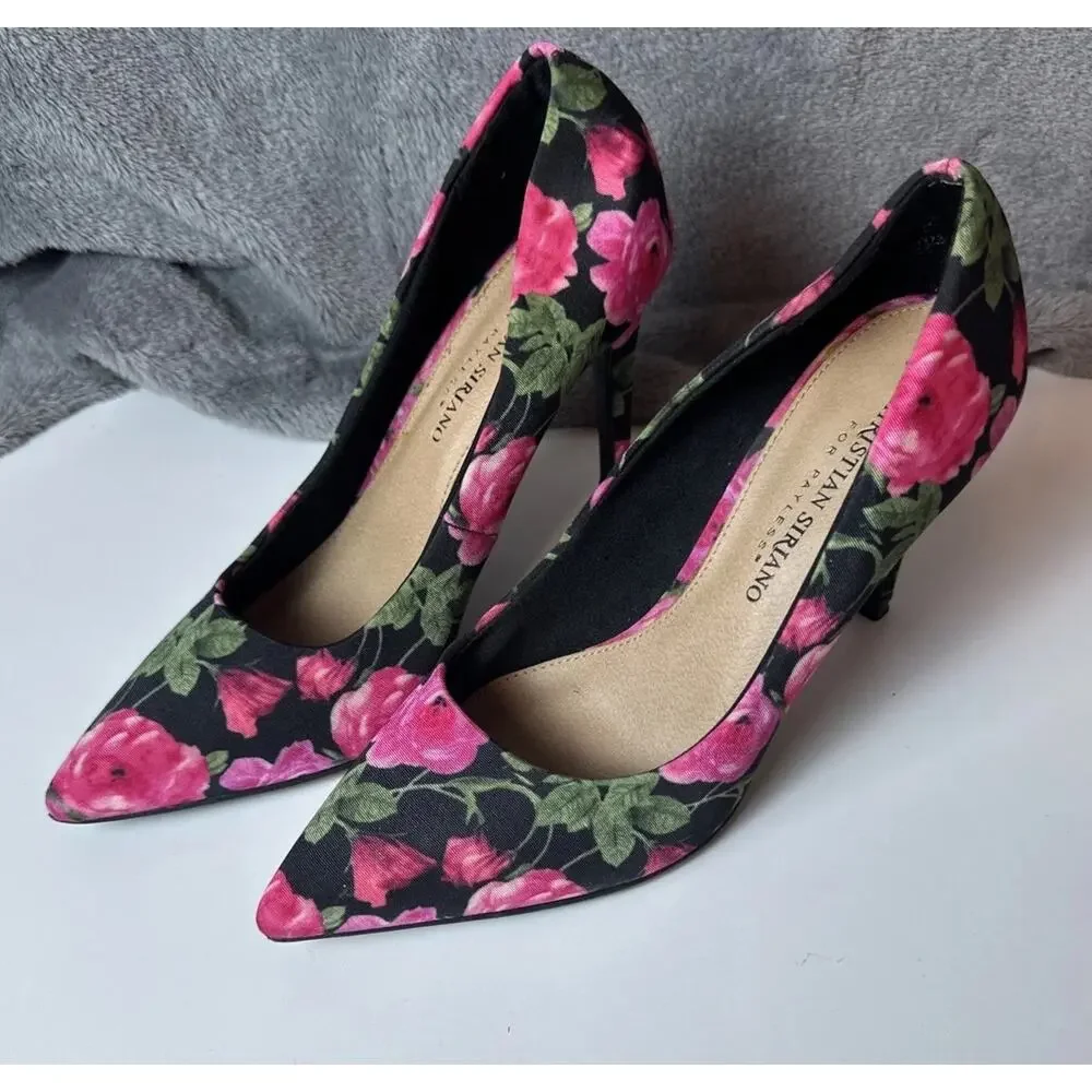 Women’s‎ Pink Floral Print Heels By Christian Soriano Size 7